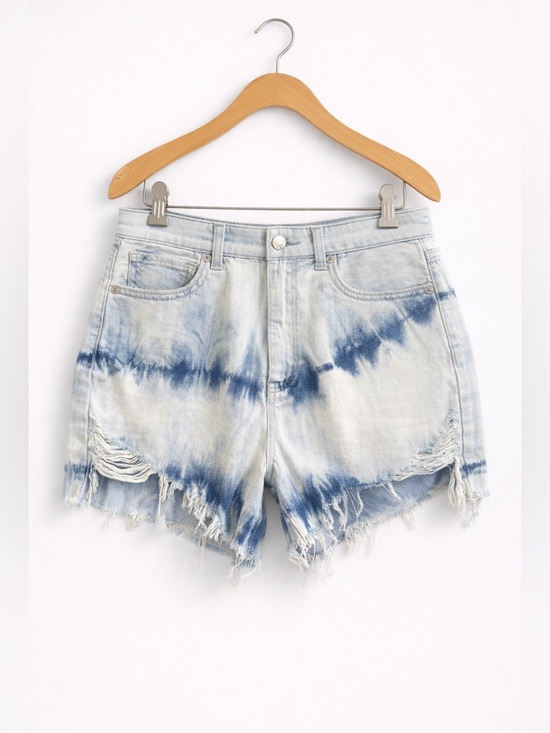 American Eagle Outfitters Pants - AMERICAN EAGLE Tie Dye Denim Shorts High Rise Cutoff Festival